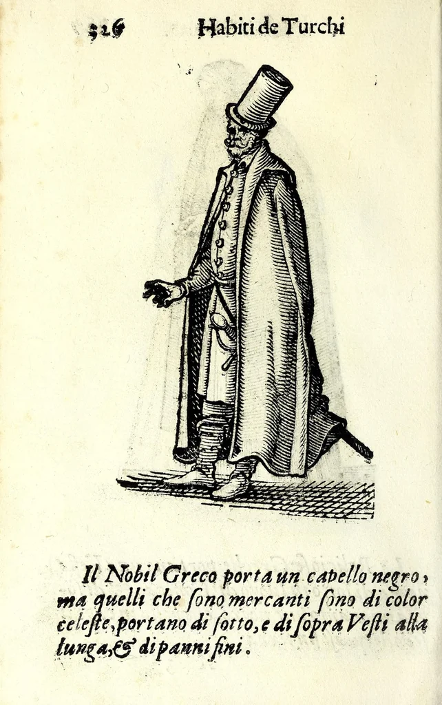 An illustration from Habiti antichi, ouero, Raccolta di figvre delineate dal gran Titiano, e da Cesare Vecellio suo fratello, diligentemente intagliate, conforme alle nationi del mondo : libro vtilissimo a pittori, dissegnatori, scultori, architetti & ad ogni curioso, e peregrino ingegno, 1664, leaf 346