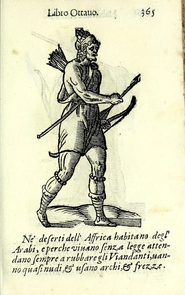 An illustration from Habiti antichi, ouero, Raccolta di figvre delineate dal gran Titiano, e da Cesare Vecellio suo fratello, diligentemente intagliate, conforme alle nationi del mondo : libro vtilissimo a pittori, dissegnatori, scultori, architetti & ad ogni curioso, e peregrino ingegno, 1664, leaf 385