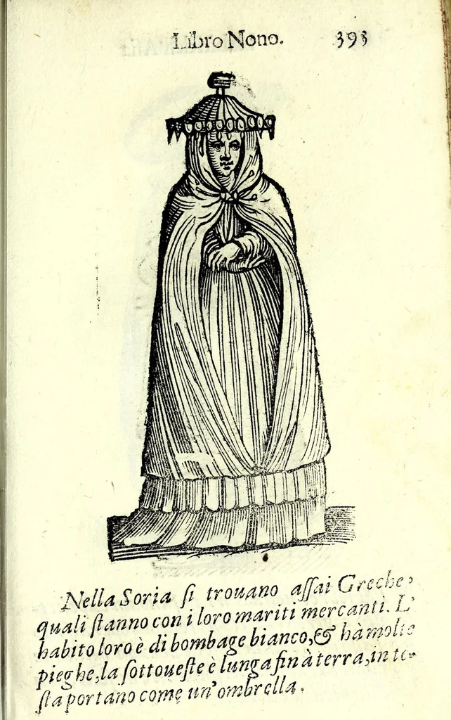 An illustration from Habiti antichi, ouero, Raccolta di figvre delineate dal gran Titiano, e da Cesare Vecellio suo fratello, diligentemente intagliate, conforme alle nationi del mondo : libro vtilissimo a pittori, dissegnatori, scultori, architetti & ad ogni curioso, e peregrino ingegno, 1664, leaf 413