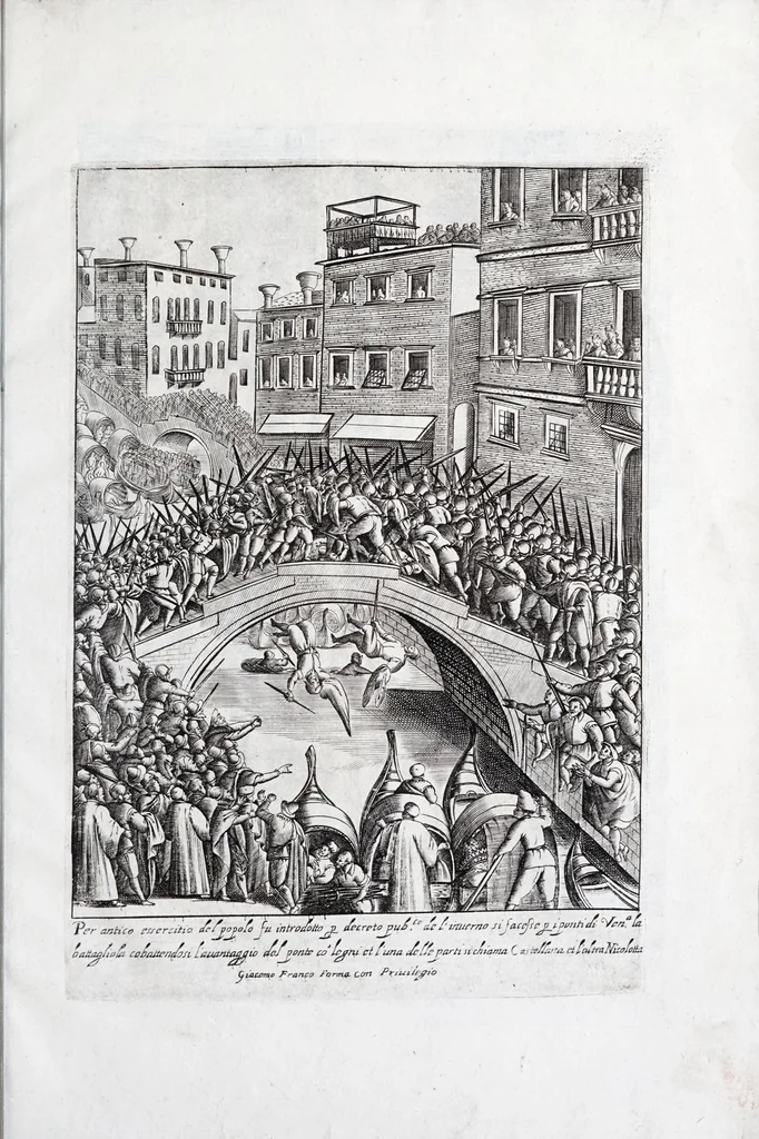 An illustration from Habiti d'hvomeni et donne venetiane : con la processione della serma. Signoria et altri particolari cioè trionfi feste cerimonie pvbliche della nobilissima città di Venetia, leaf 55