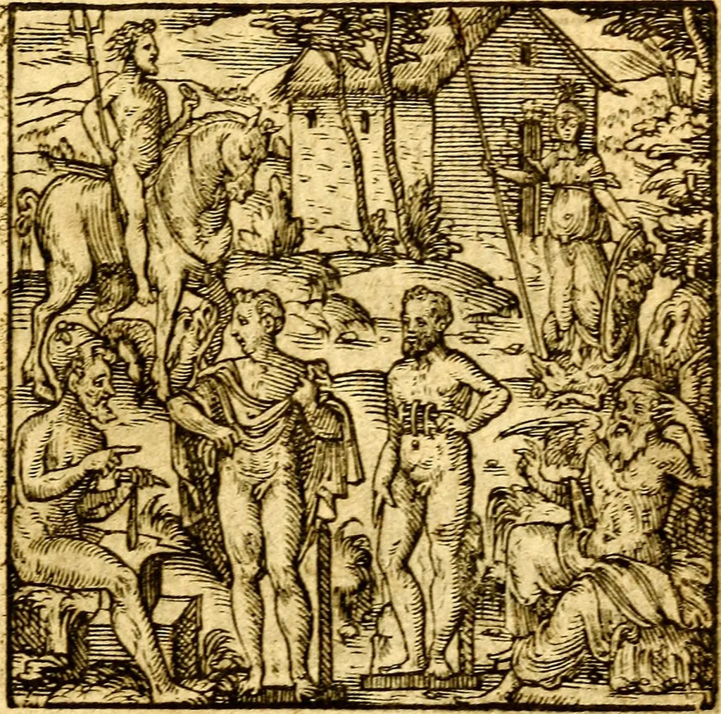 An illustration from Hadriani Iunii Emblemata : eiusdem Aenigmatum libellus, 1596, leaf 10