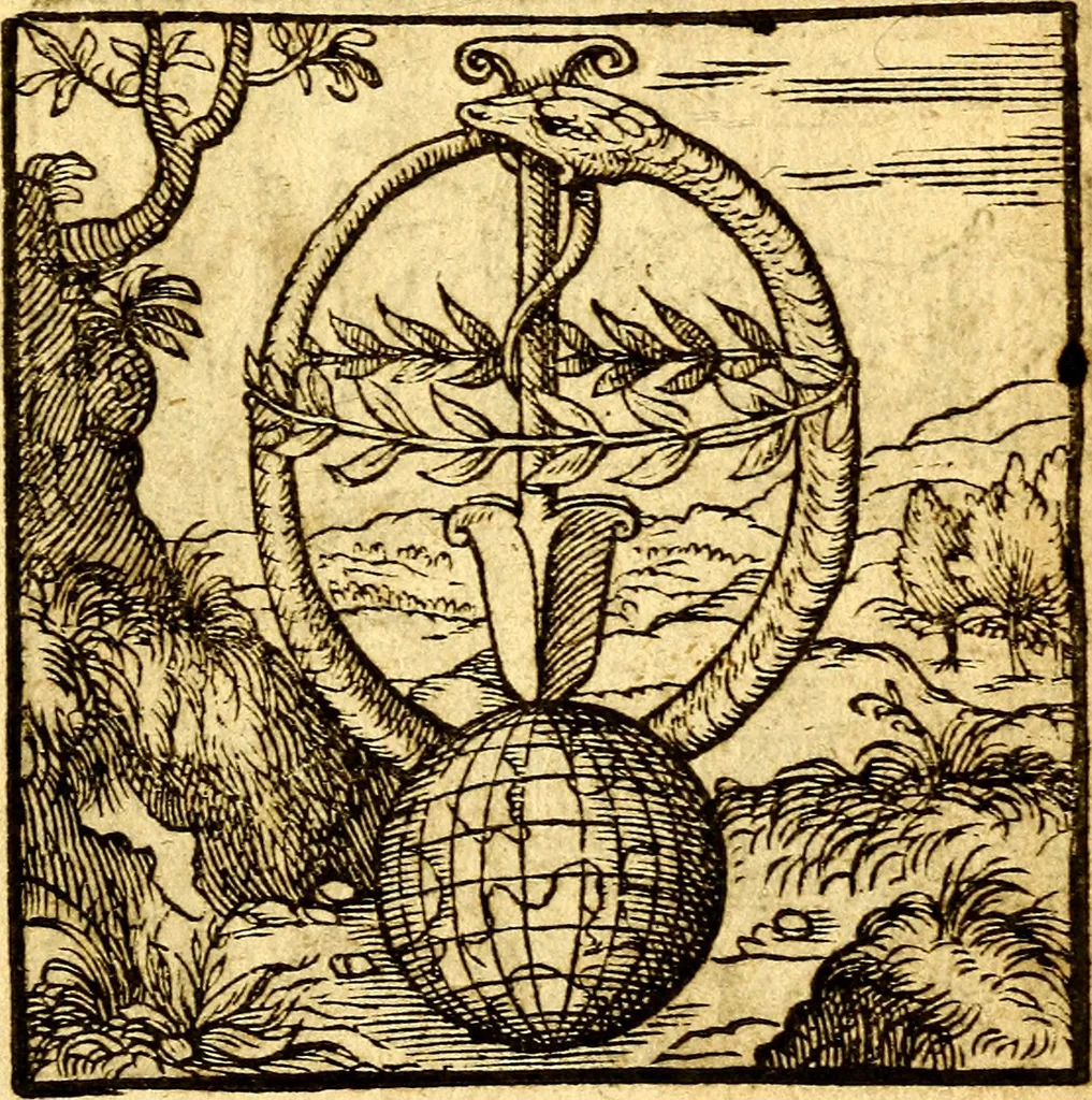 An illustration from Hadriani Iunii Emblemata : eiusdem Aenigmatum libellus, 1596, leaf 12