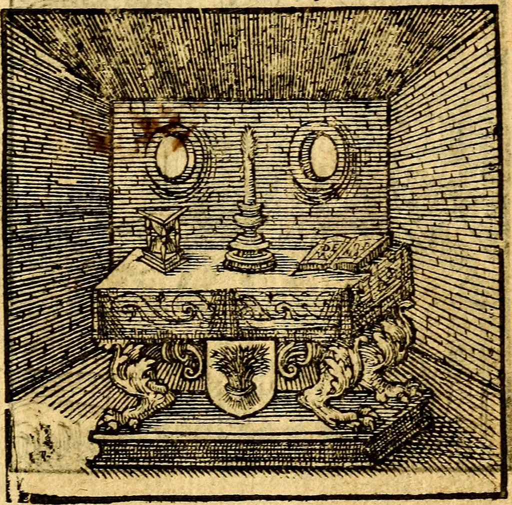 An illustration from Hadriani Iunii Emblemata : eiusdem Aenigmatum libellus, 1596, leaf 14
