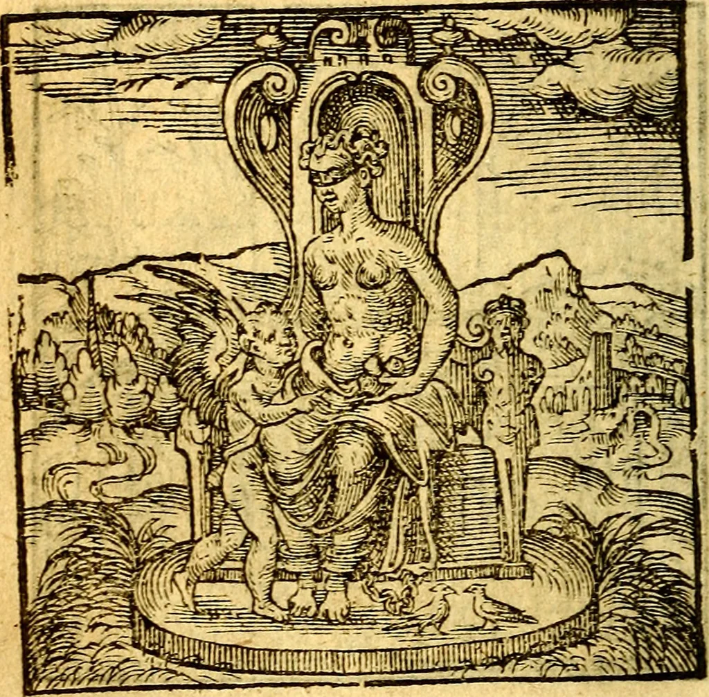 An illustration from Hadriani Iunii Emblemata : eiusdem Aenigmatum libellus, 1596, leaf 21