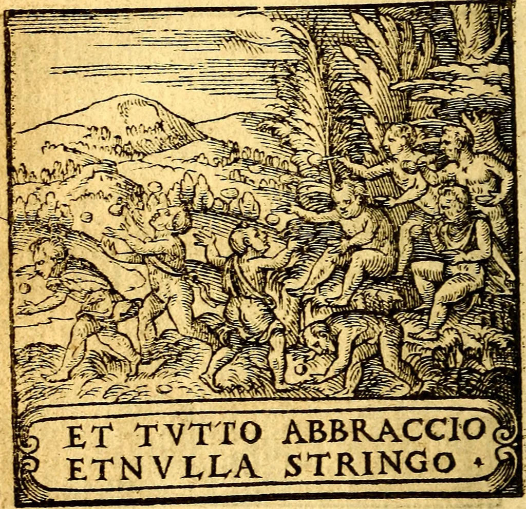 An illustration from Hadriani Iunii Emblemata : eiusdem Aenigmatum libellus, 1596, leaf 25