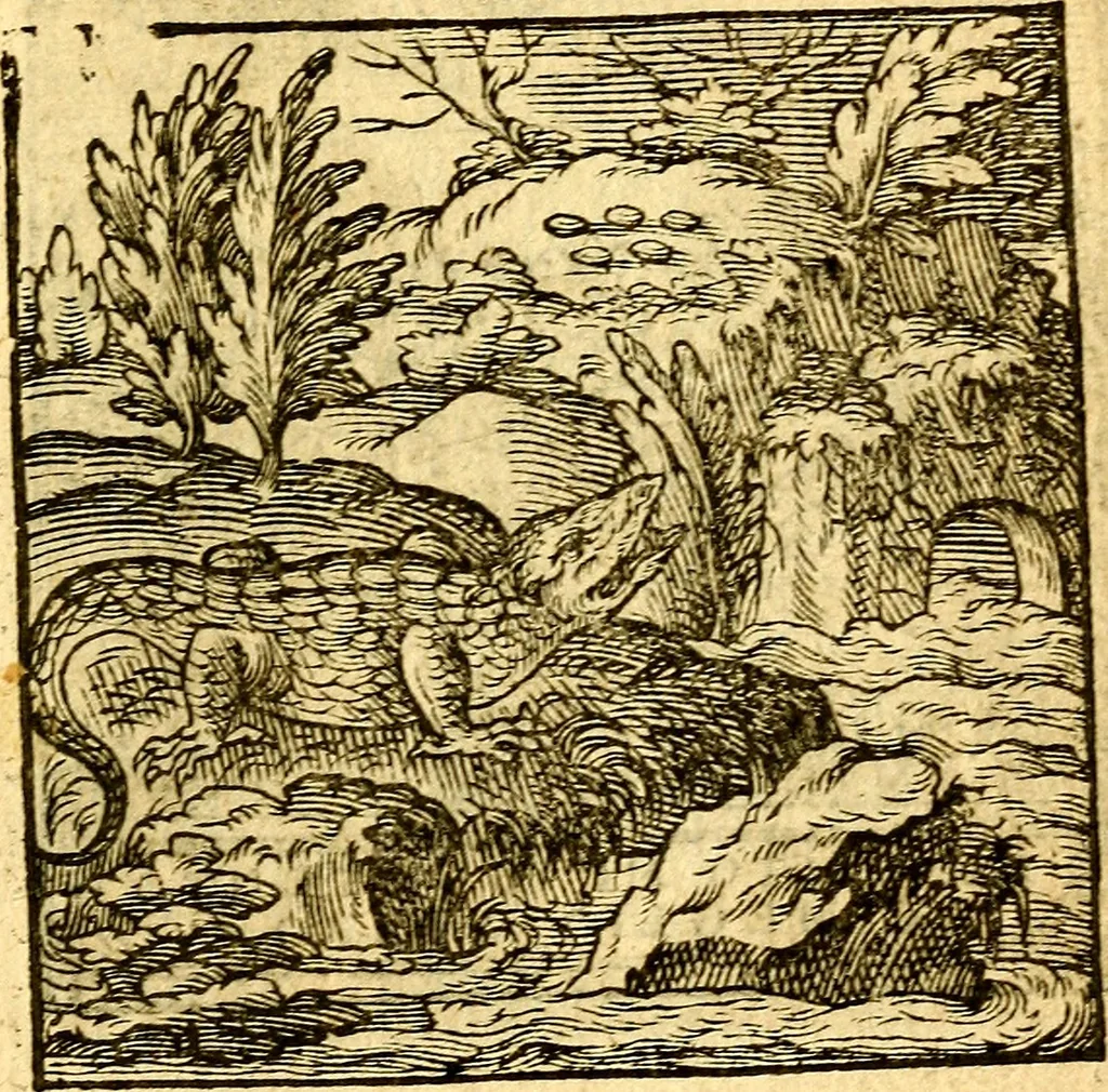 An illustration from Hadriani Iunii Emblemata : eiusdem Aenigmatum libellus, 1596, leaf 28