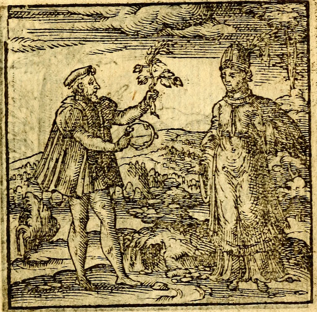 An illustration from Hadriani Iunii Emblemata : eiusdem Aenigmatum libellus, 1596, leaf 38
