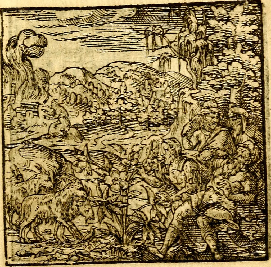 An illustration from Hadriani Iunii Emblemata : eiusdem Aenigmatum libellus, 1596, leaf 40