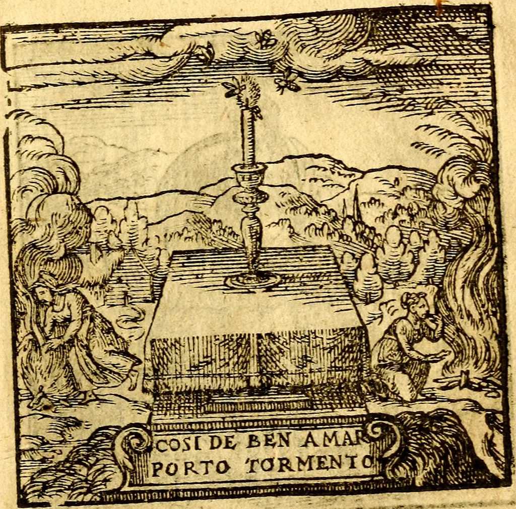 An illustration from Hadriani Iunii Emblemata : eiusdem Aenigmatum libellus, 1596, leaf 58
