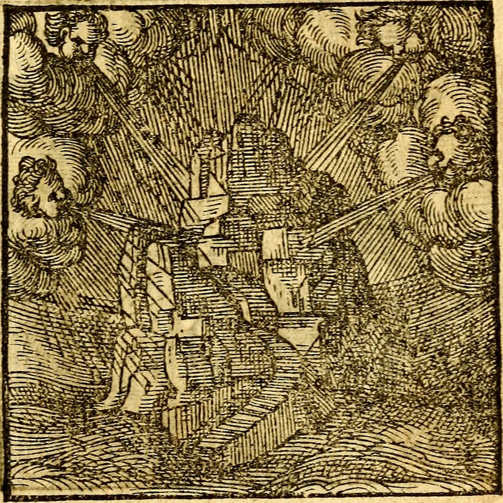An illustration from Hadriani Iunii Emblemata : eiusdem Aenigmatum libellus, 1596, leaf 68
