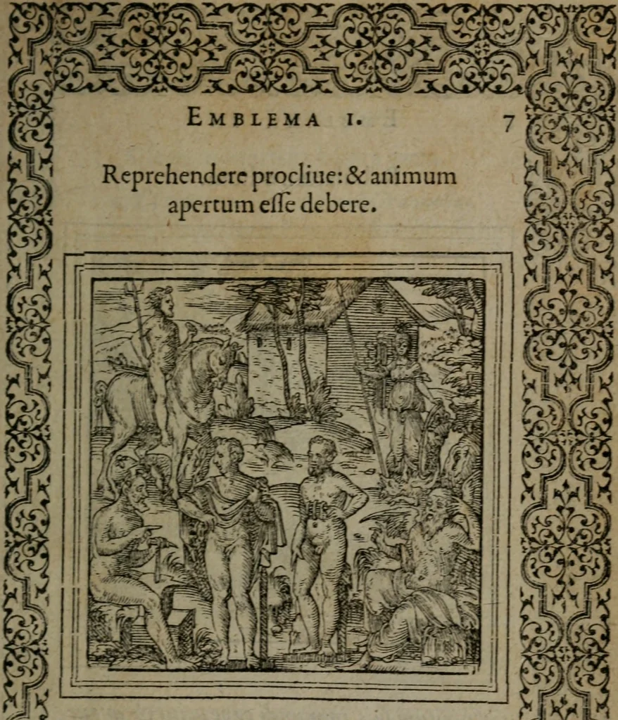 An illustration from Hadriani Iunii medici Emblemata, 1565, leaf 10