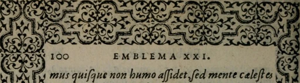 An illustration from Hadriani Iunii medici Emblemata, 1565, leaf 103