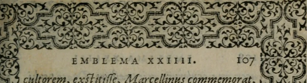An illustration from Hadriani Iunii medici Emblemata, 1565, leaf 110