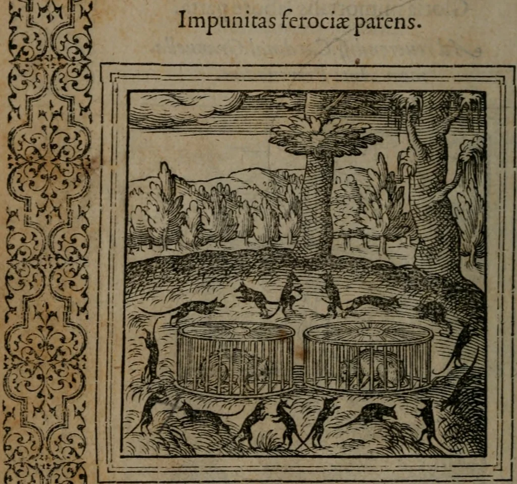 An illustration from Hadriani Iunii medici Emblemata, 1565, leaf 13