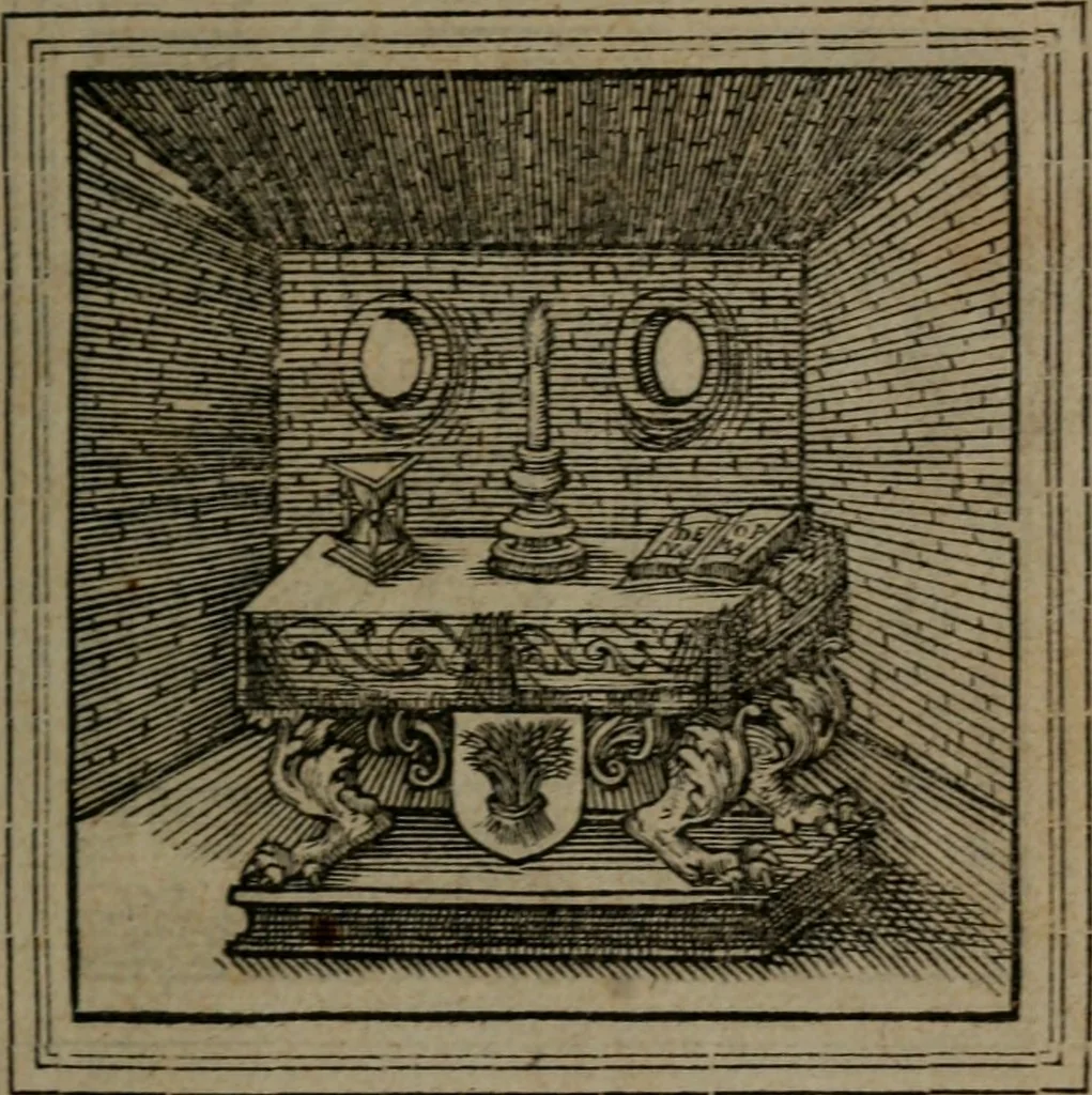 An illustration from Hadriani Iunii medici Emblemata, 1565, leaf 14