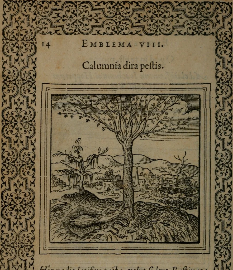 An illustration from Hadriani Iunii medici Emblemata, 1565, leaf 17