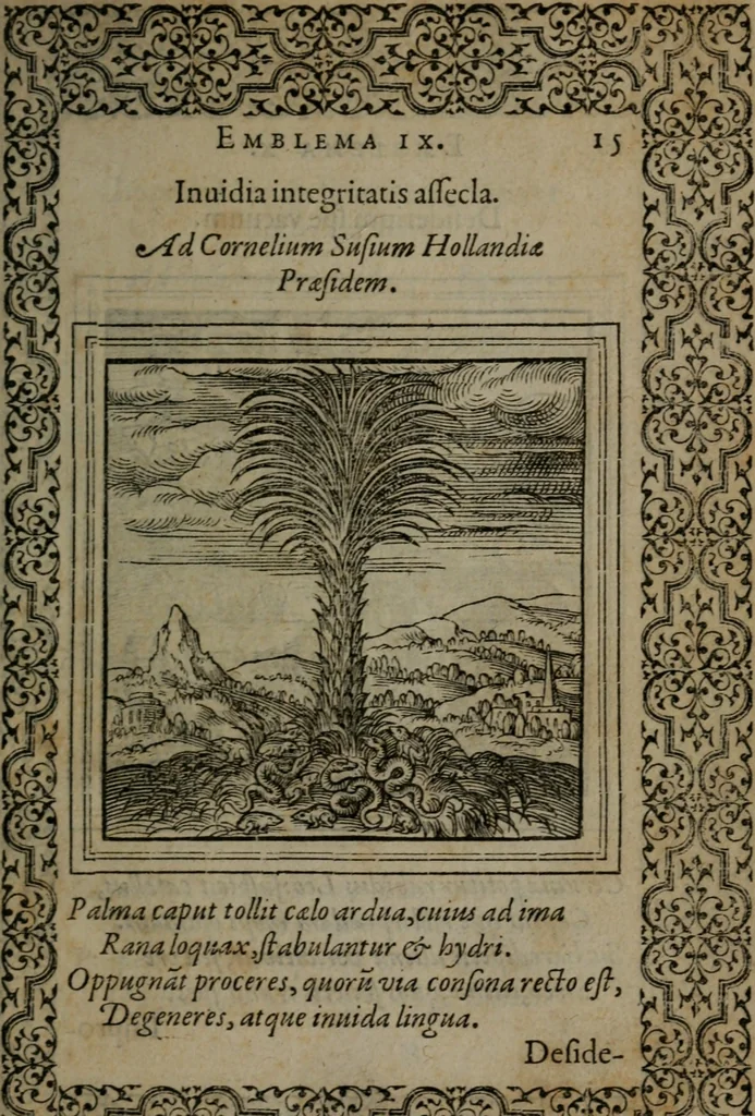 An illustration from Hadriani Iunii medici Emblemata, 1565, leaf 18