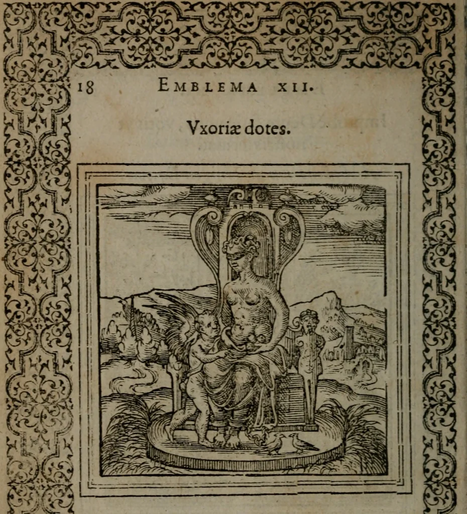 An illustration from Hadriani Iunii medici Emblemata, 1565, leaf 21