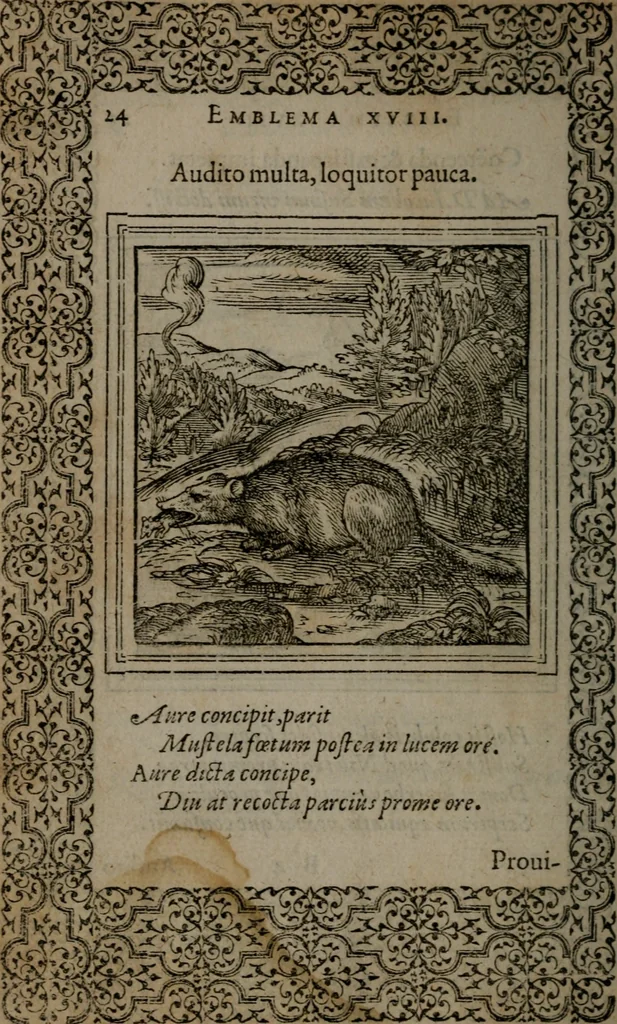 An illustration from Hadriani Iunii medici Emblemata, 1565, leaf 27