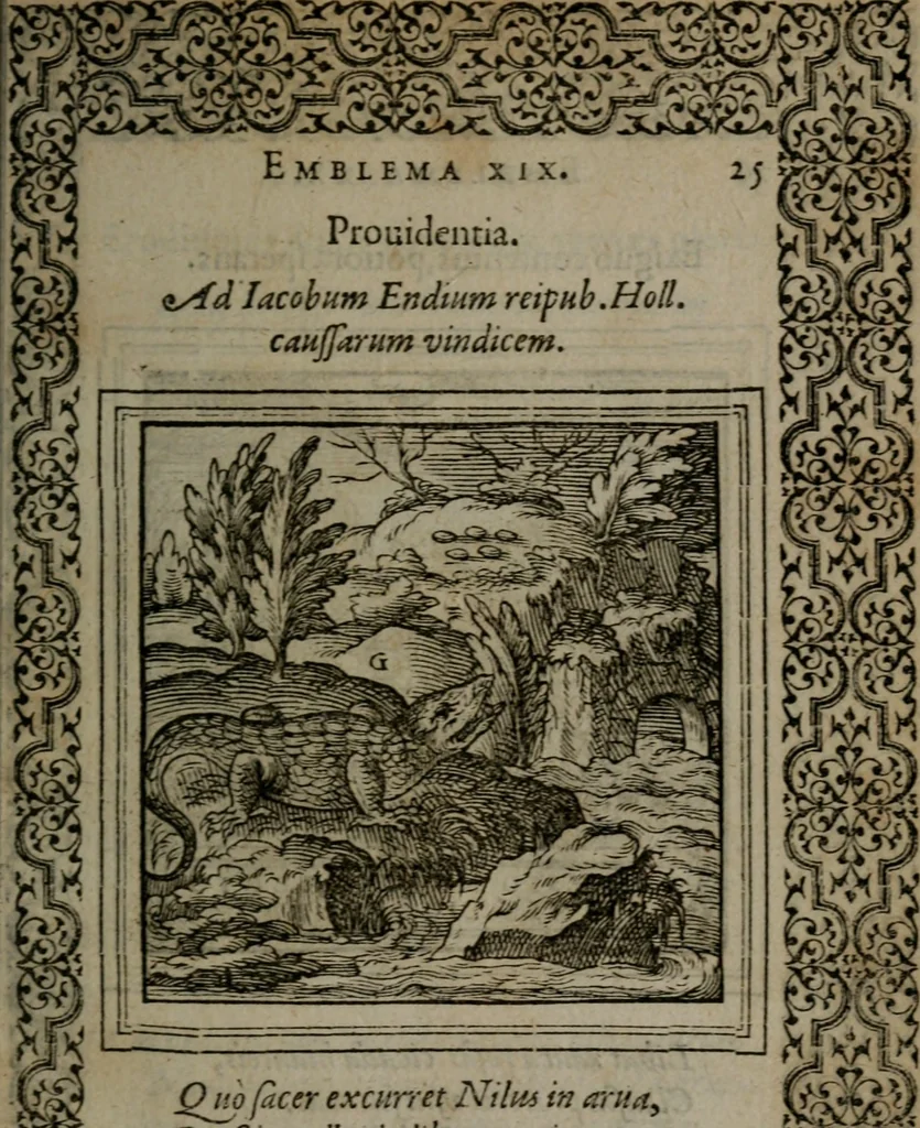 An illustration from Hadriani Iunii medici Emblemata, 1565, leaf 28