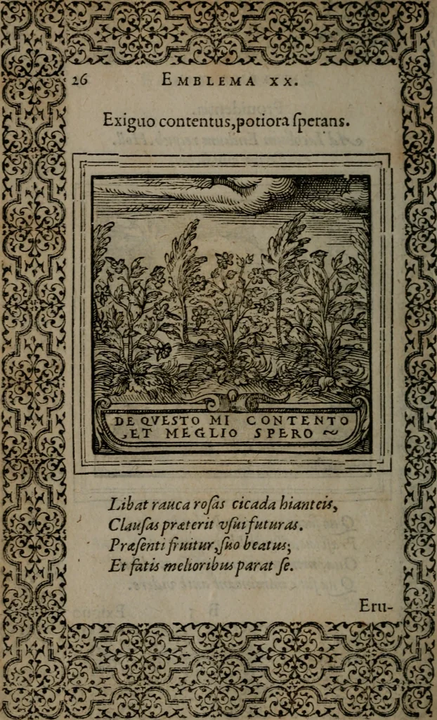An illustration from Hadriani Iunii medici Emblemata, 1565, leaf 29