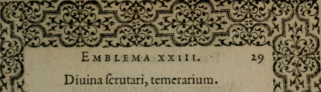 An illustration from Hadriani Iunii medici Emblemata, 1565, leaf 32
