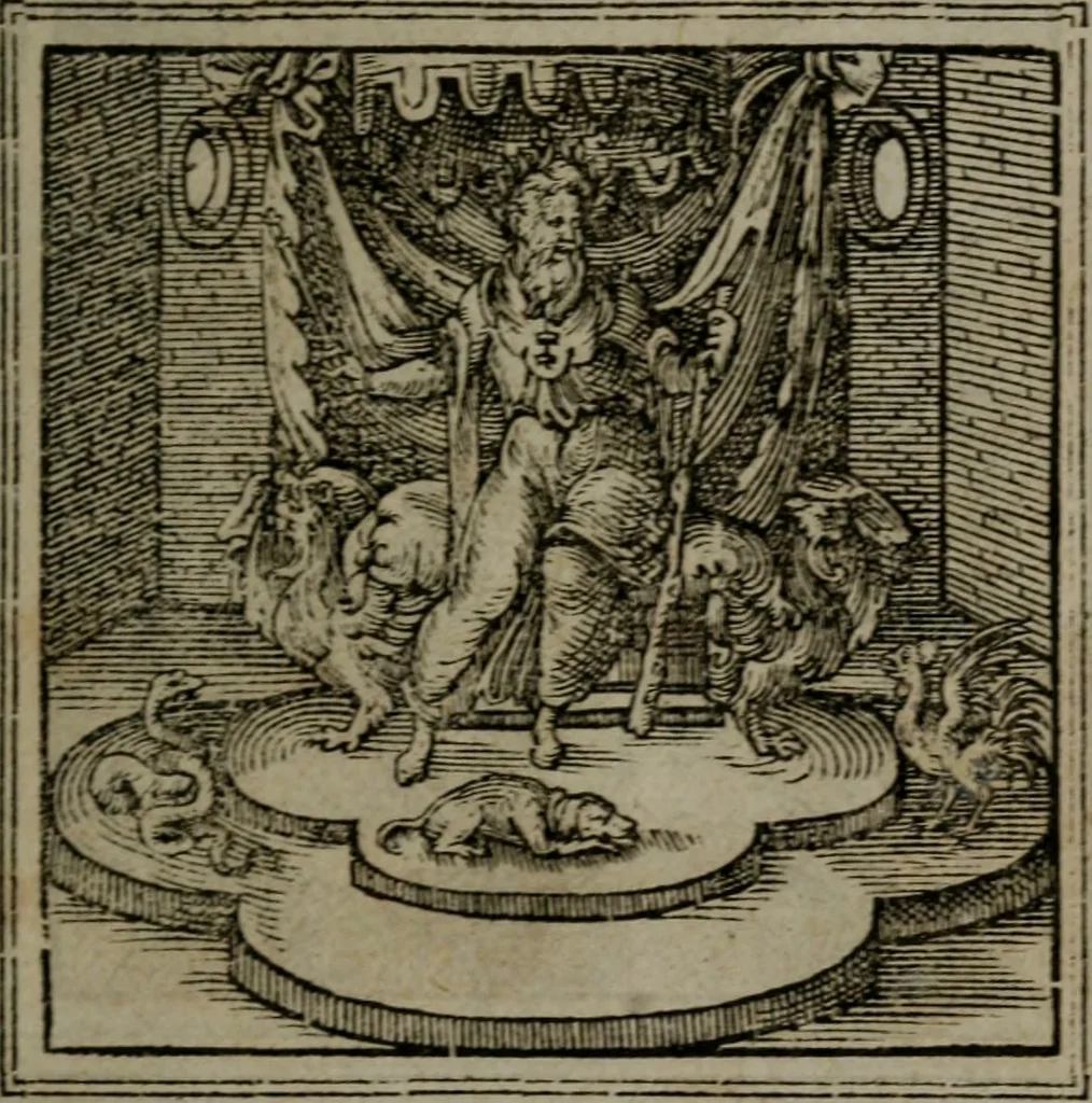 An illustration from Hadriani Iunii medici Emblemata, 1565, leaf 34