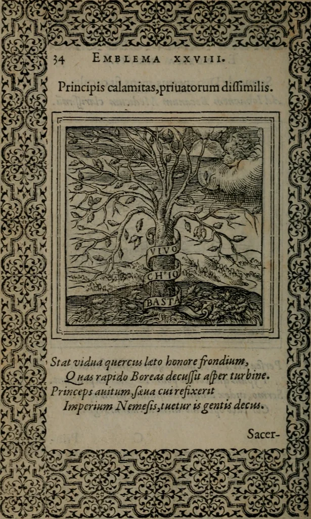 An illustration from Hadriani Iunii medici Emblemata, 1565, leaf 37