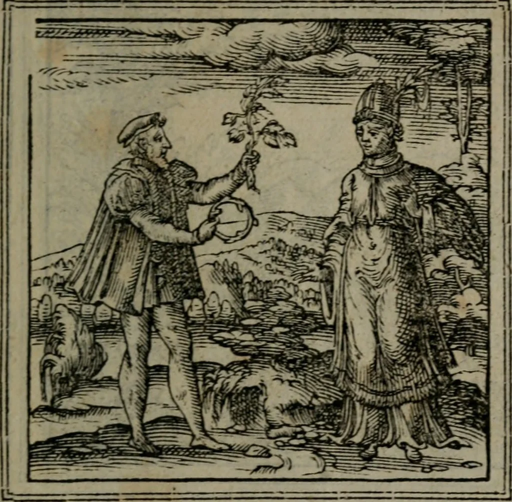 An illustration from Hadriani Iunii medici Emblemata, 1565, leaf 38