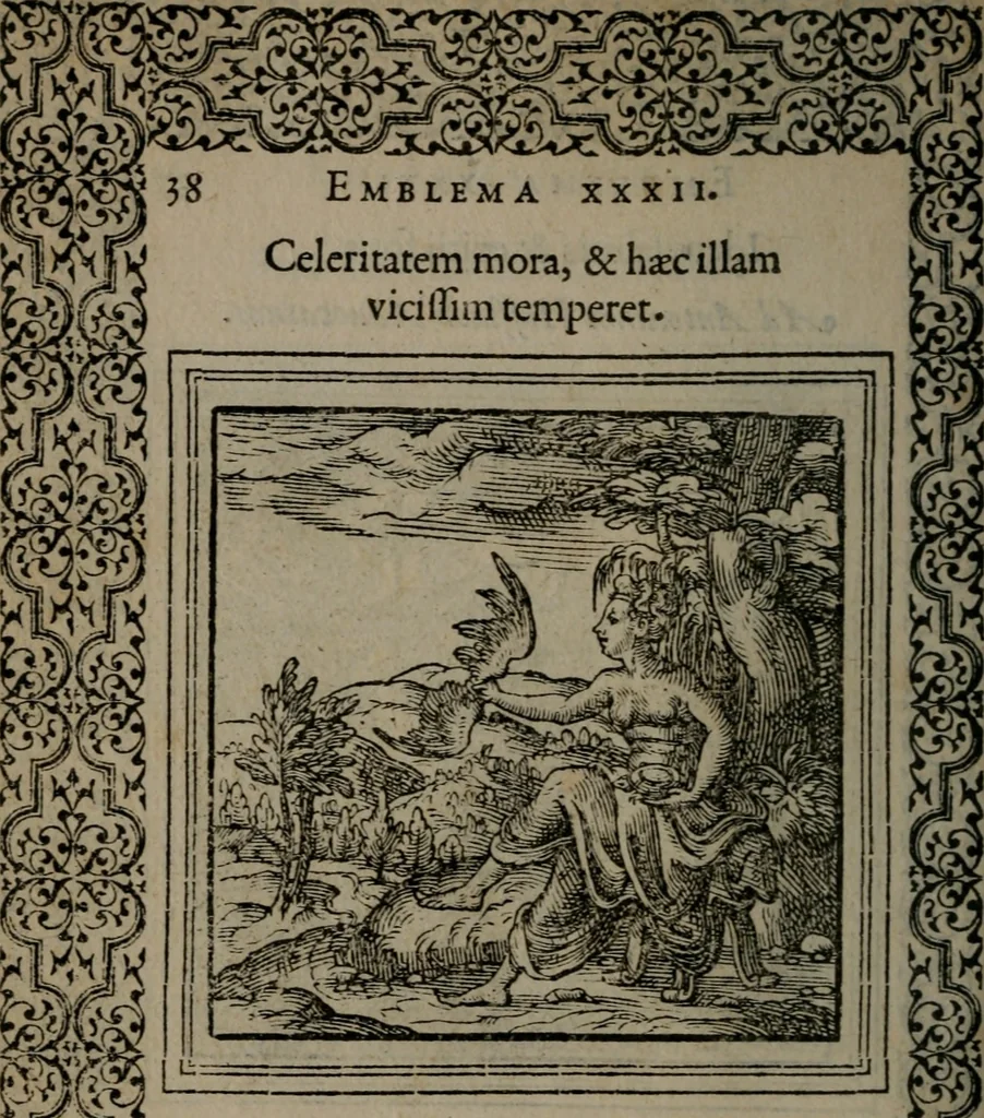 An illustration from Hadriani Iunii medici Emblemata, 1565, leaf 41