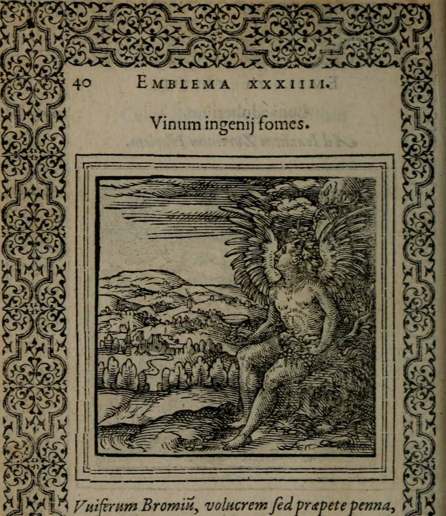 An illustration from Hadriani Iunii medici Emblemata, 1565, leaf 43