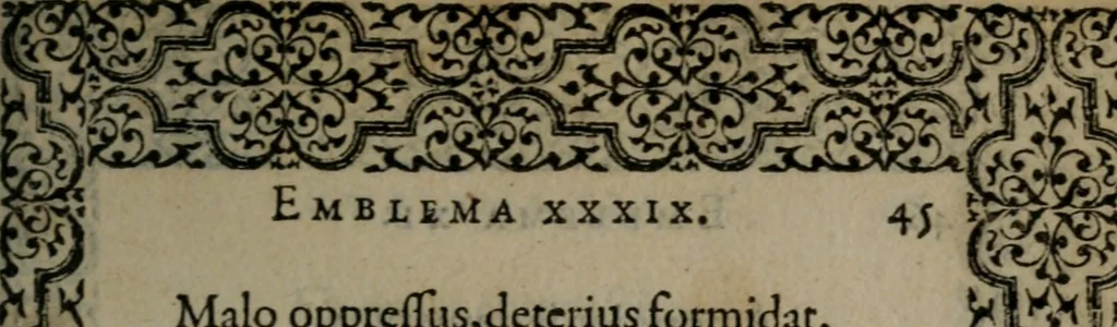 An illustration from Hadriani Iunii medici Emblemata, 1565, leaf 48
