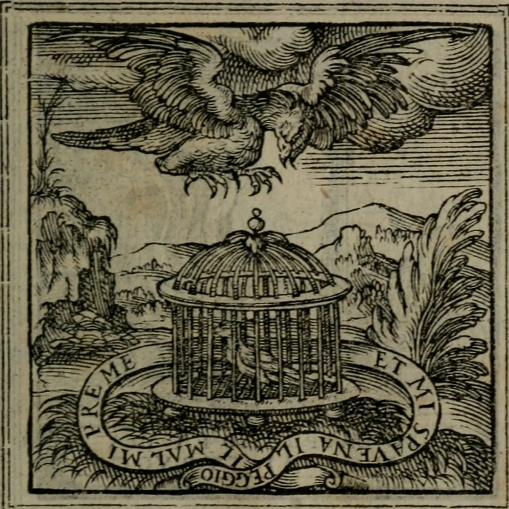 An illustration from Hadriani Iunii medici Emblemata, 1565, leaf 48