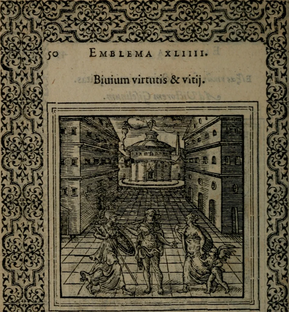 An illustration from Hadriani Iunii medici Emblemata, 1565, leaf 53