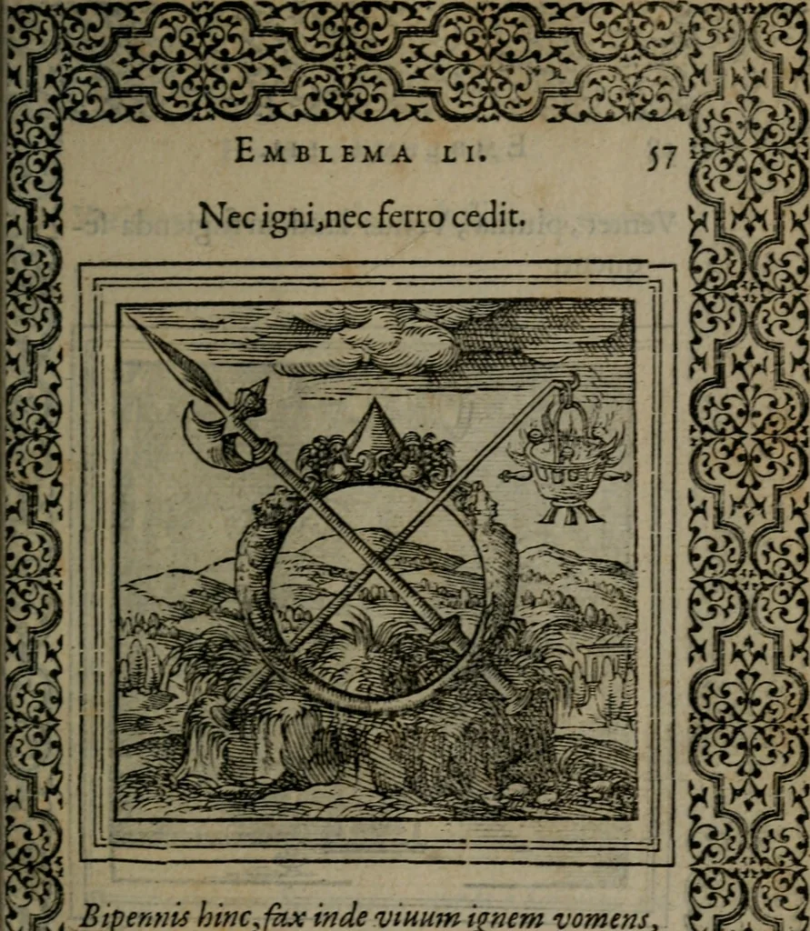 An illustration from Hadriani Iunii medici Emblemata, 1565, leaf 60