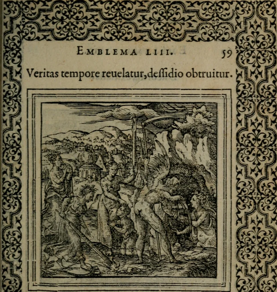 An illustration from Hadriani Iunii medici Emblemata, 1565, leaf 62