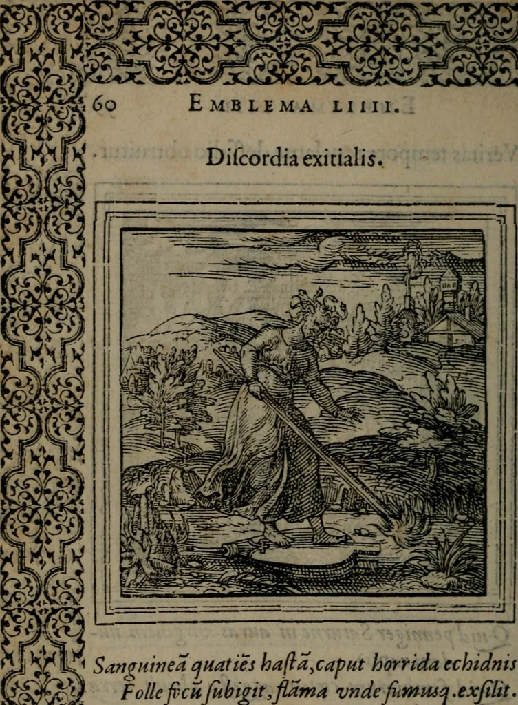 An illustration from Hadriani Iunii medici Emblemata, 1565, leaf 63