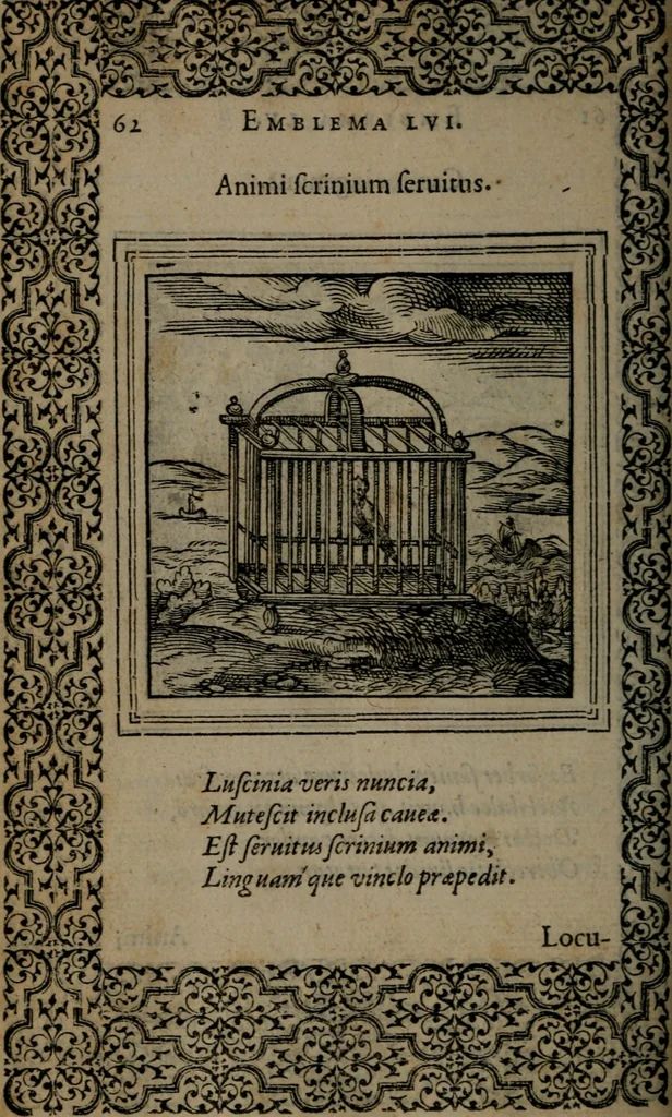 An illustration from Hadriani Iunii medici Emblemata, 1565, leaf 65