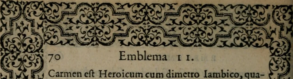 An illustration from Hadriani Iunii medici Emblemata, 1565, leaf 73