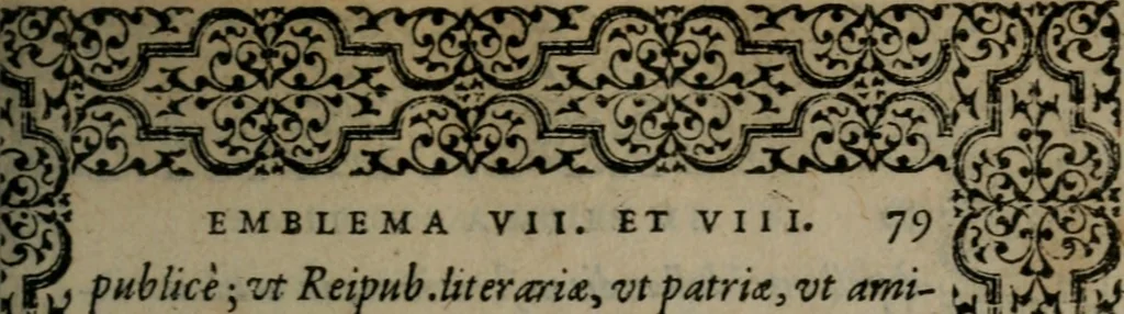 An illustration from Hadriani Iunii medici Emblemata, 1565, leaf 82