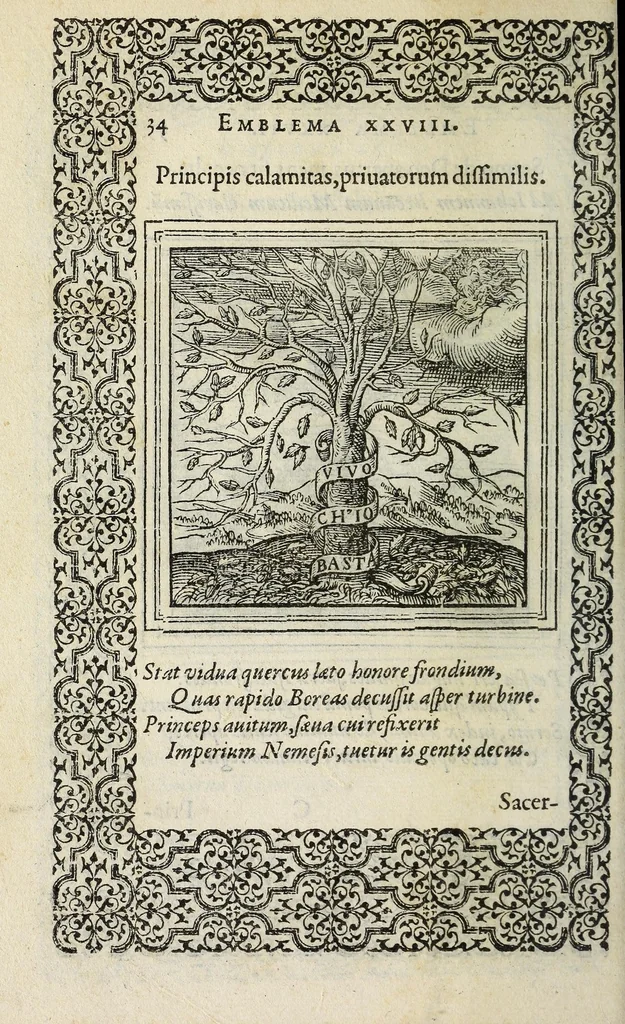 An illustration from Hadriani Ivnii medici Emblemata : eivsdem Aenigmatvm libellus, 1565, leaf 42