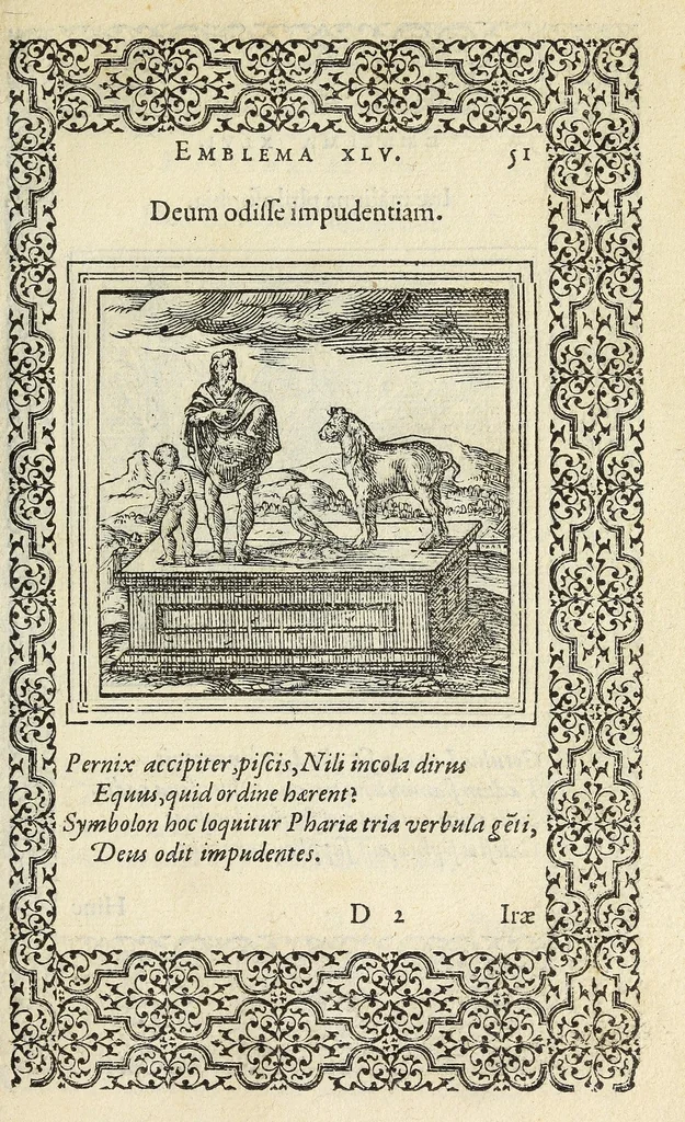 An illustration from Hadriani Ivnii medici Emblemata : eivsdem Aenigmatvm libellus, 1565, leaf 59