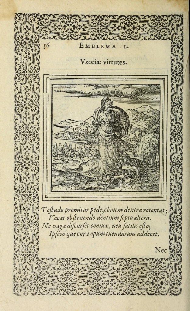 An illustration from Hadriani Ivnii medici Emblemata : eivsdem Aenigmatvm libellus, 1565, leaf 64