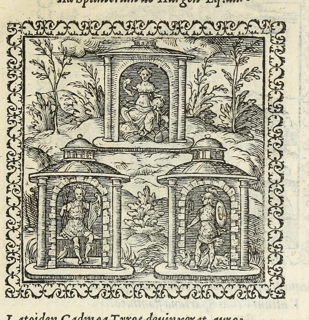 An illustration from Hadriani Ivnii medici Emblemata. Eivsdem Aenigmatvm libellvs, 1566, leaf 21