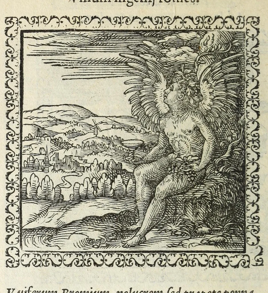An illustration from Hadriani Ivnii medici Emblemata. Eivsdem Aenigmatvm libellvs, 1566, leaf 44