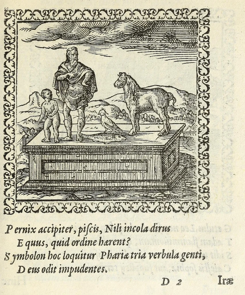 An illustration from Hadriani Ivnii medici Emblemata. Eivsdem Aenigmatvm libellvs, 1566, leaf 55