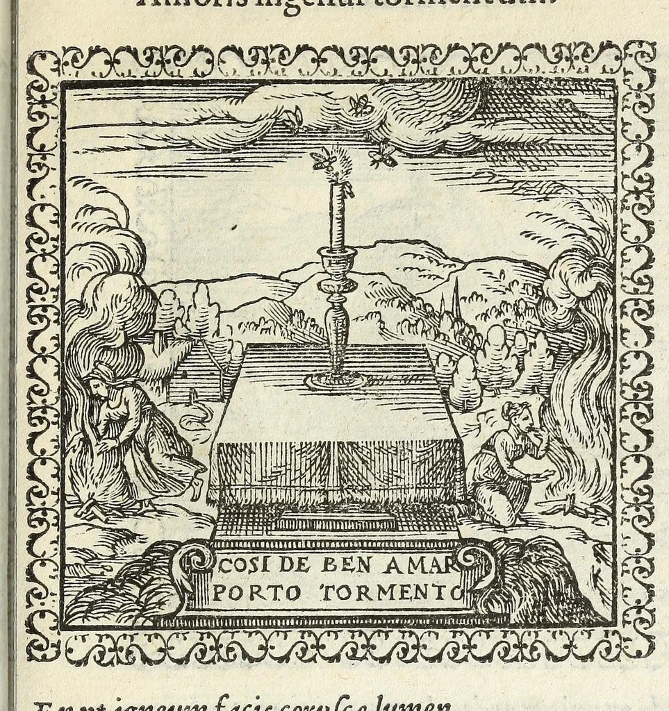 An illustration from Hadriani Ivnii medici Emblemata. Eivsdem Aenigmatvm libellvs, 1566, leaf 59
