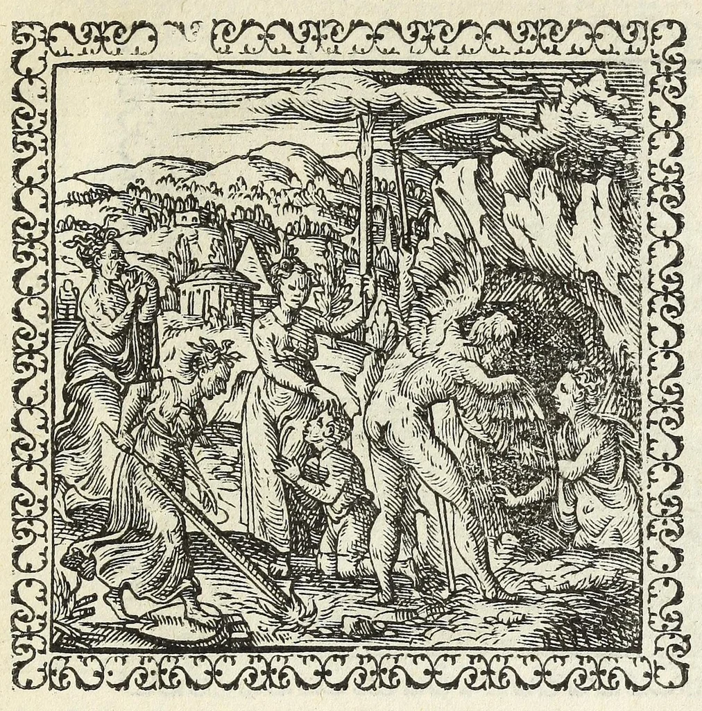 An illustration from Hadriani Ivnii medici Emblemata. Eivsdem Aenigmatvm libellvs, 1566, leaf 63