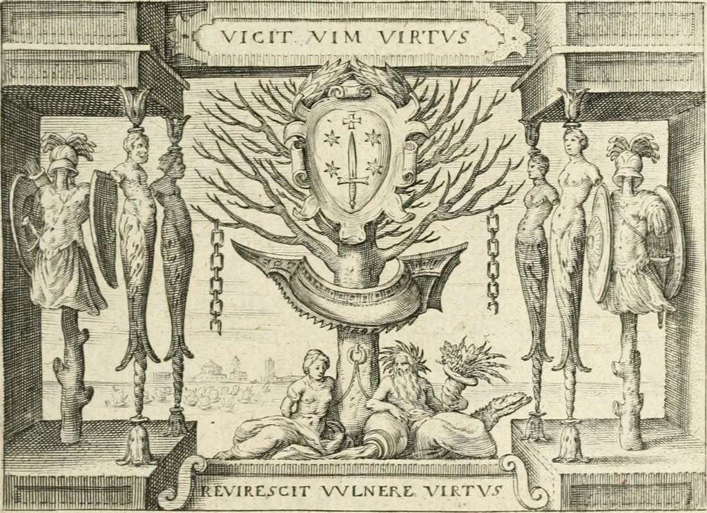 An illustration from Haerlems juweel, tot nut vande oude arme uyt liefde ten thoon ghestelt nae de voorghegevene Caerte van 'tSpeelcorentken, 1608, leaf 4