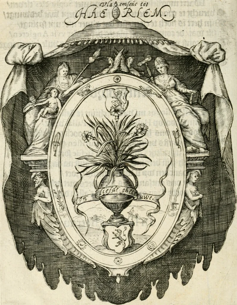 An illustration from Haerlems juweel, tot nut vande oude arme uyt liefde ten thoon ghestelt nae de voorghegevene Caerte van 'tSpeelcorentken, 1608, leaf 9